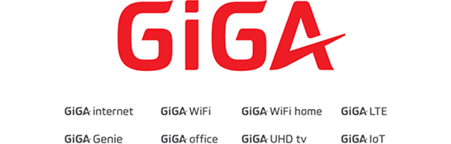 GIGA.GIGA internet, GIGA WiFi, GIGA WiFi home, GIGA LTE, GIGA Genie, GIGA office, GIGA UHD tv, GIGA IoT