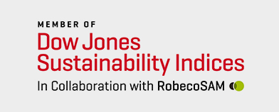 member of Dow Jones Sustainability Indices, In Collaboration with RobecoSAM